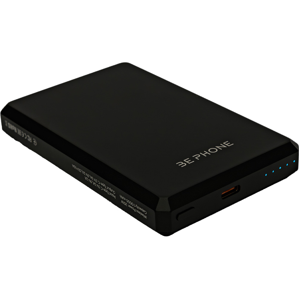 Ровербанк BEPHONE 10000 mAh K6 MagSafe 15W Black (BP-K6-BK) Вхідний роз'єм USB Type-C