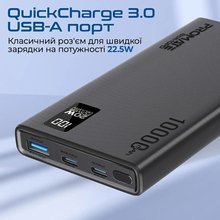 Powerbank PROMATE Bolt-10PD 10000mAh Black (bolt-10pd.black)