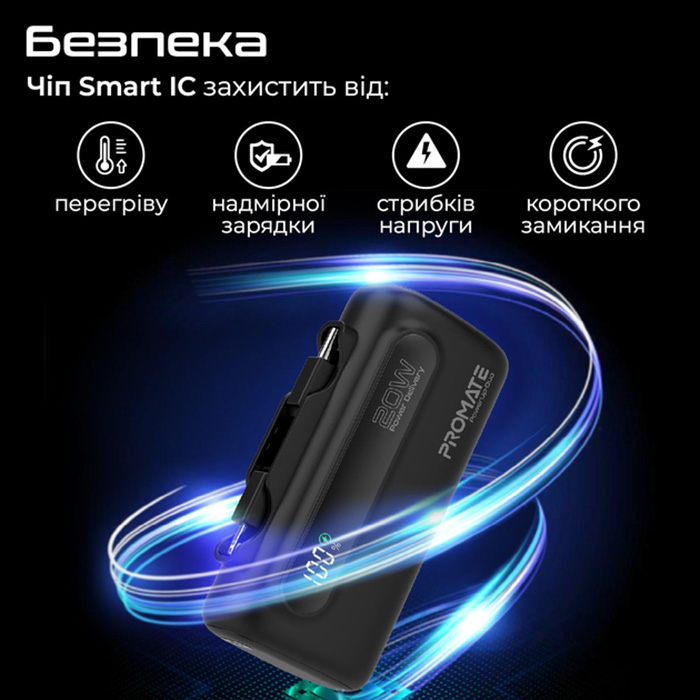 Powerbank PROMATE PowerUp-Duo 5000 mAh Black (powerup-duo.black) Торгова марка PROMATE