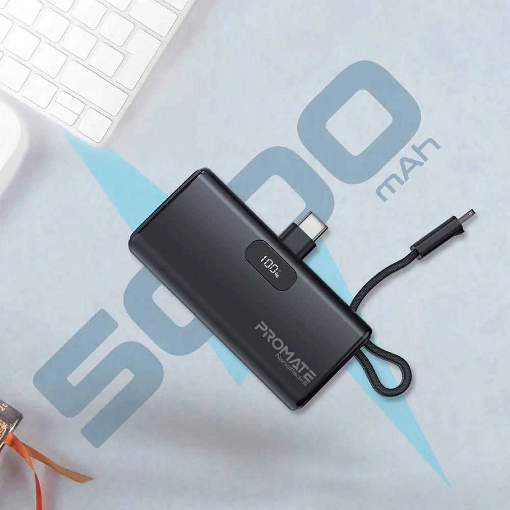 Powerbank PROMATE Nanopack-5 5000mAh Black (nanopack-5.black) Торговая марка PROMATE