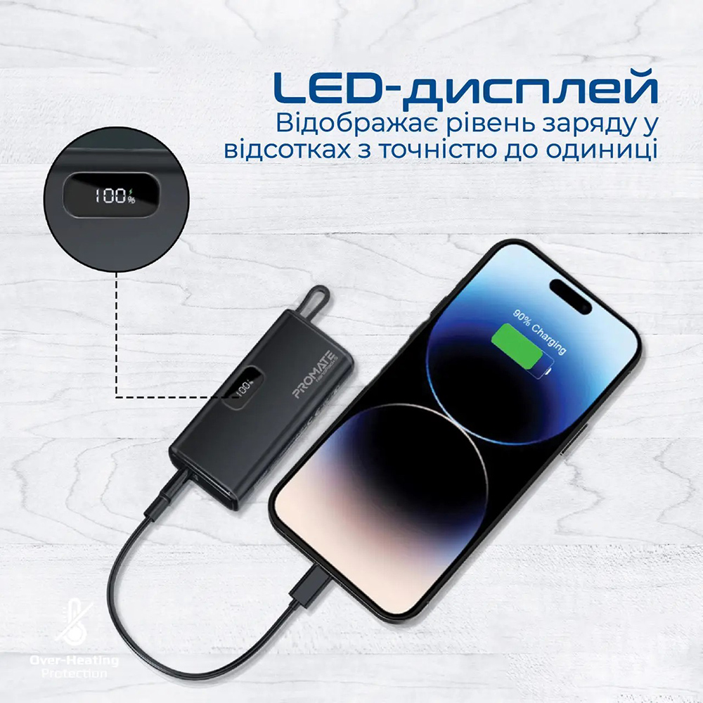 Заказать Powerbank PROMATE Nanopack-5 5000mAh Black (nanopack-5.black)