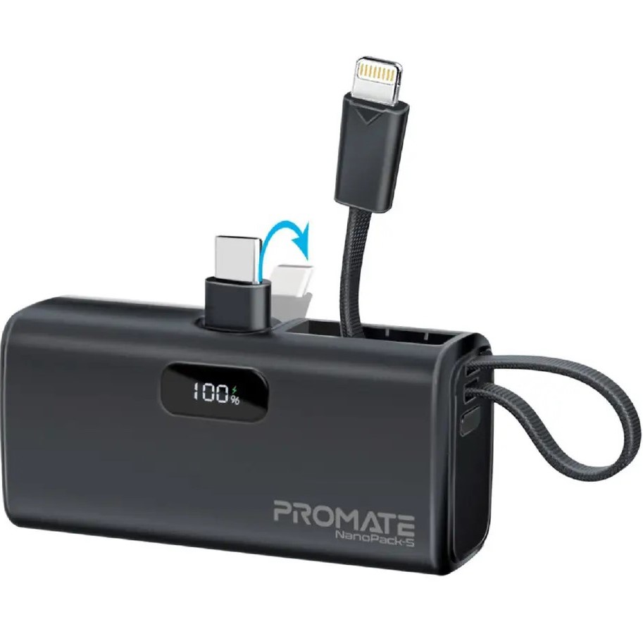 Powerbank PROMATE Nanopack-5 5000mAh Black (nanopack-5.black)