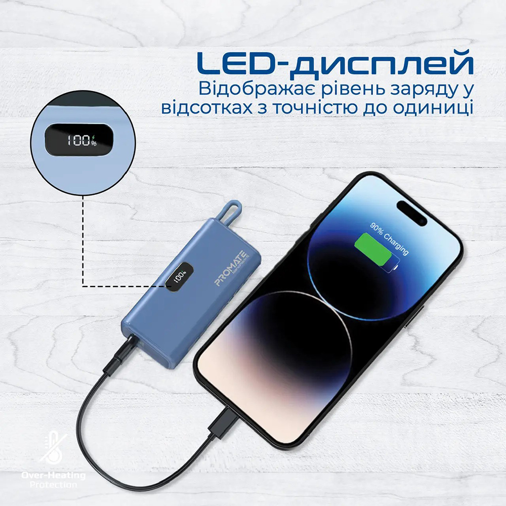 Заказать Powerbank PROMATE Nanopack-5 5000mAh Navy (nanopack-5.navy)