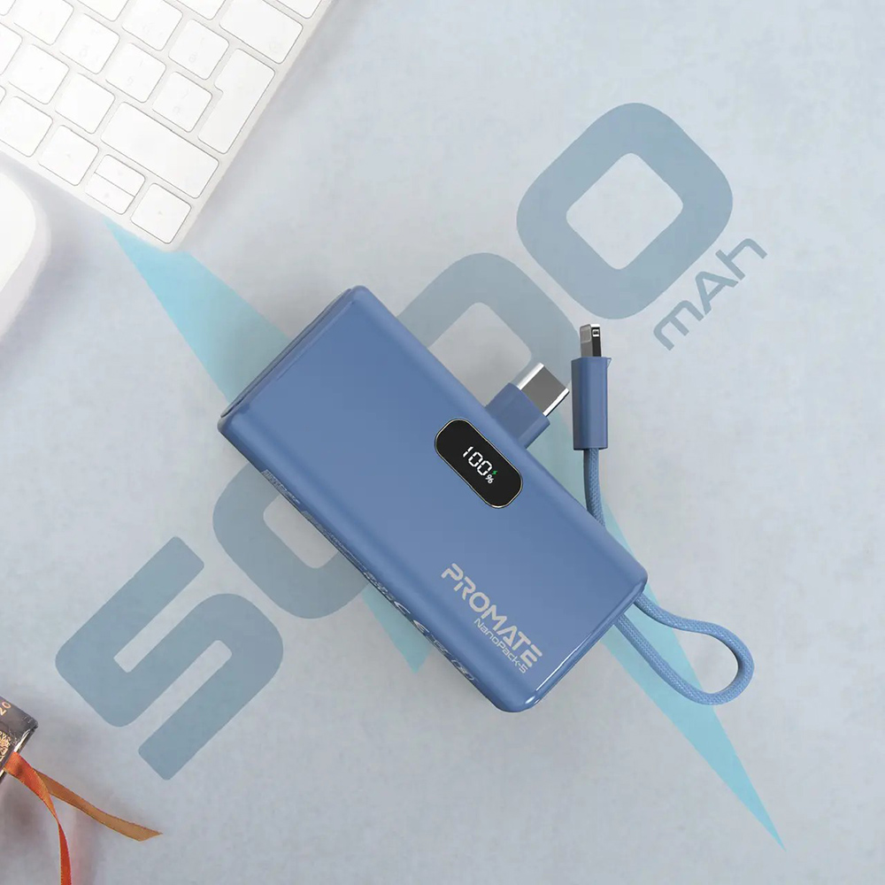 Powerbank PROMATE Nanopack-5 5000mAh Navy (nanopack-5.navy) Торговая марка PROMATE