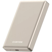 Купити у Кривому Розі - Powerbank CANYON 10000mAh OnPower 510 slim Magsafe PD20W Beige (CNS-CPB510BE)