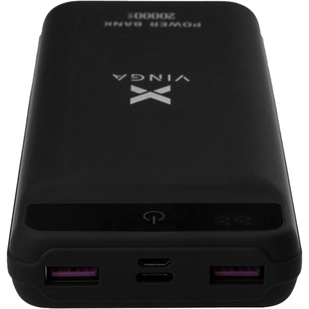 Rowerbank VINGA 20000 mAh QC3.0 Вlack (VPB2QLSBK) Вхідний роз'єм micro-USB, USB Type-C