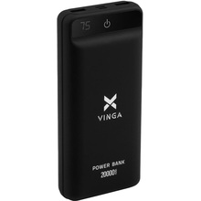 Купити у Кривому Розі - Rowerbank VINGA 20000 mAh QC3.0 Вlack (VPB2QLSBK)