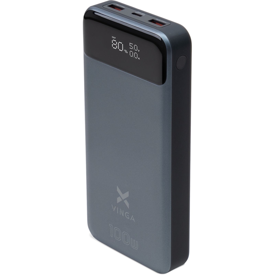 Rowerbank VINGA 30000 mAh 100W Display VA Grey (VPBB30100)