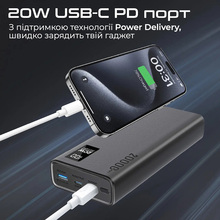 Powerbank PROMATE Bolt-20PD 20000mAh Black (bolt-20pd.black)