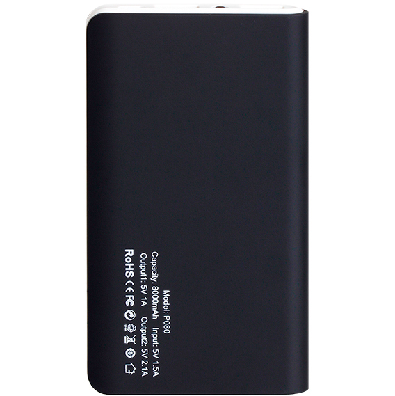 Powerbank NOMI P080 8000 mAh чорний Колір чорний