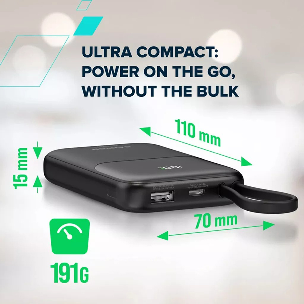 Заказать Powerbank CANYON OnPower 101 22.5W 10000mAh Black (CNS-CPB101BK)