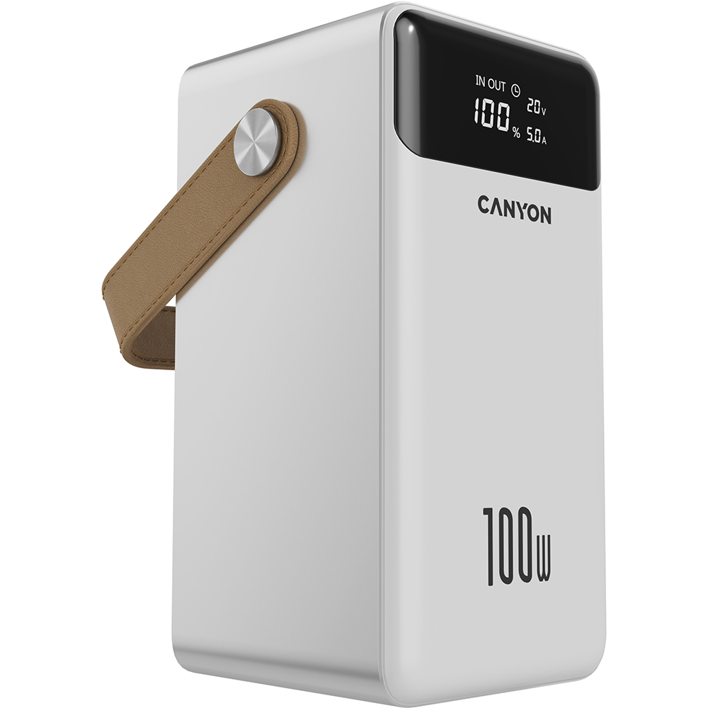 Powerbank CANYON OnPower 610 100W 60000mAh White (CNS-CPB610W) Комплектація  Powerbank; Кабель Type-C; Посібник користувача; Гарантійний талон