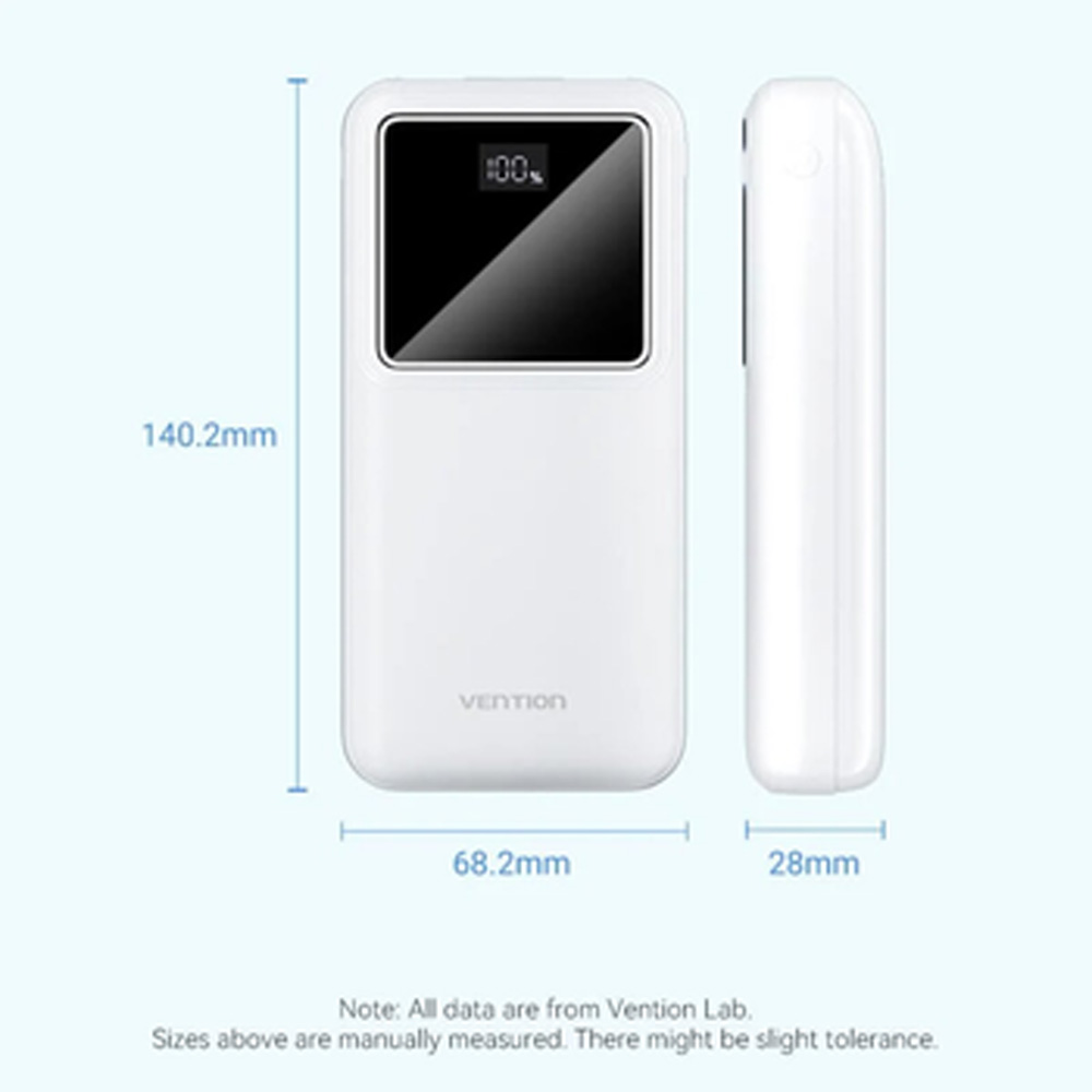 Фото Рowerbank VENTION 20000mAh 22.5W White (FHLW0)
