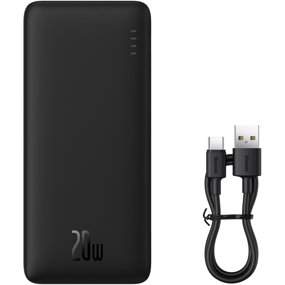 Зовнішній вигляд Powerbank BASEUS Airpow Fast Charge 10000mAh 20W Black (PPQD090001)