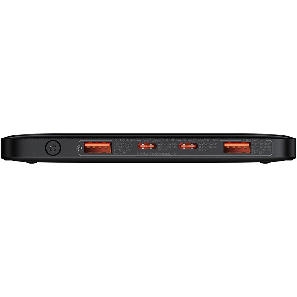 Powerbank BASEUS Blade Power Digital Display HD Edition 20000mAh Black (PPBL000301) Входной разъем USB Type-C