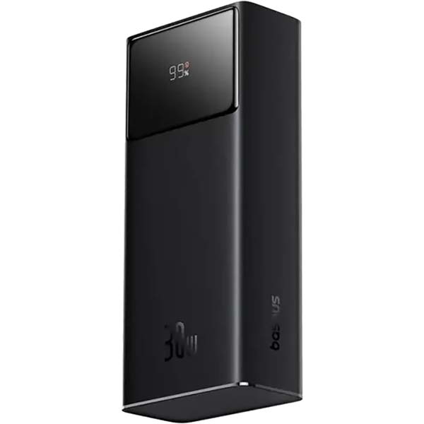 Powerbank BASEUS 30000mAh Star-Lord Dig Disp FC 30W Cluster Black+ Cable USB to Type-C 3A 0.3m Black (P10022905113-00)
