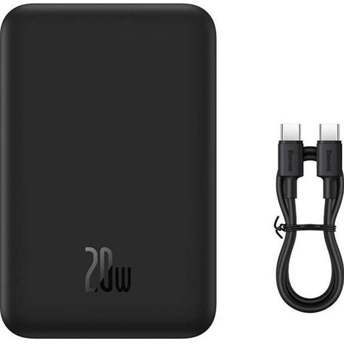 Фото Powerbank BASEUS Magnetic Mini Wireless Fast Charge 20000mAh 20W Black (PPCX150001)