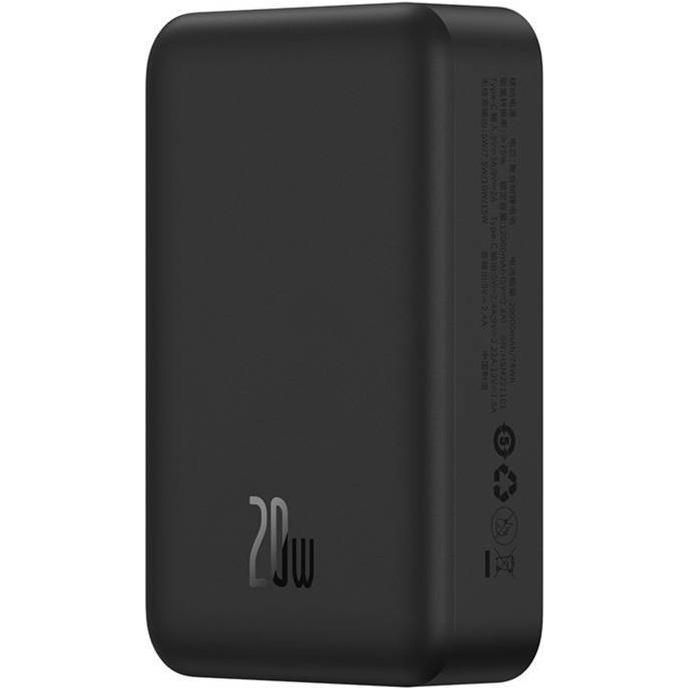 Зовнішній вигляд Powerbank BASEUS Magnetic Mini Wireless Fast Charge 20000mAh 20W Black (PPCX150001)
