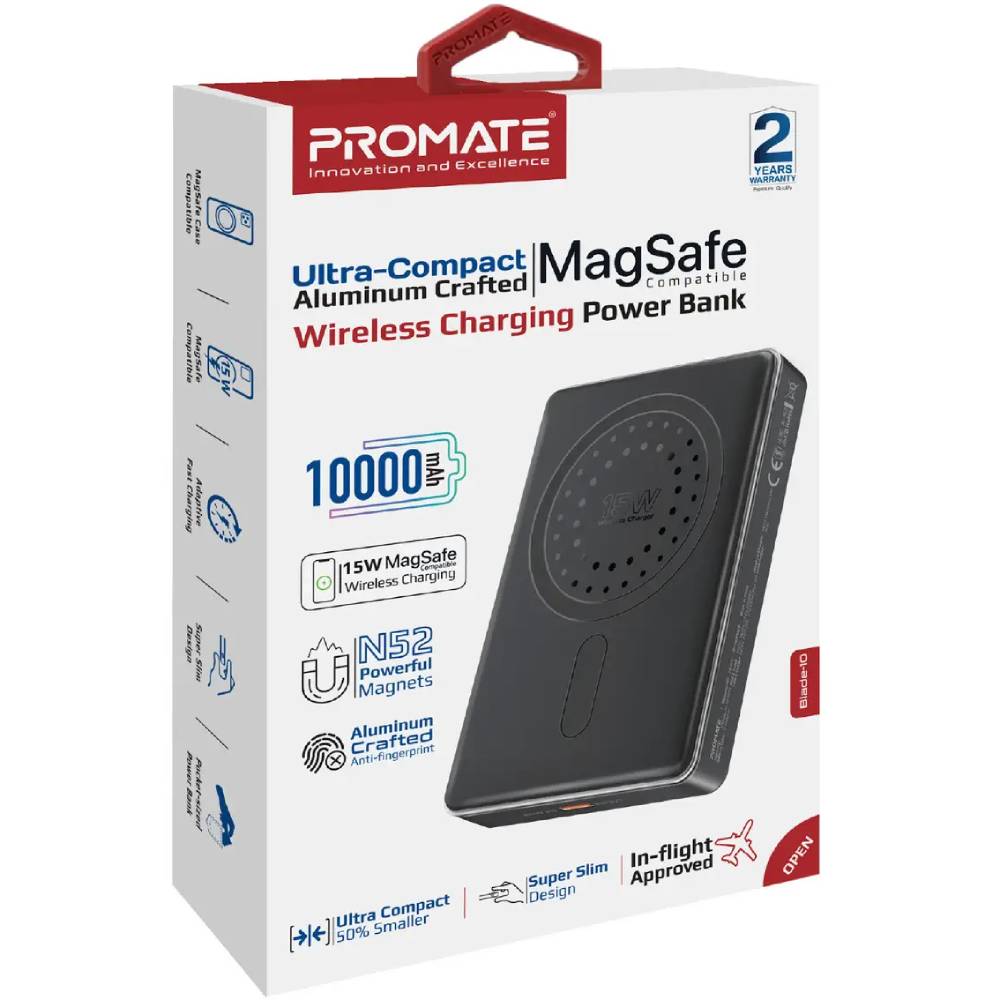 Замовити Powerbank PROMATE 10000mAh (blade-10.black)