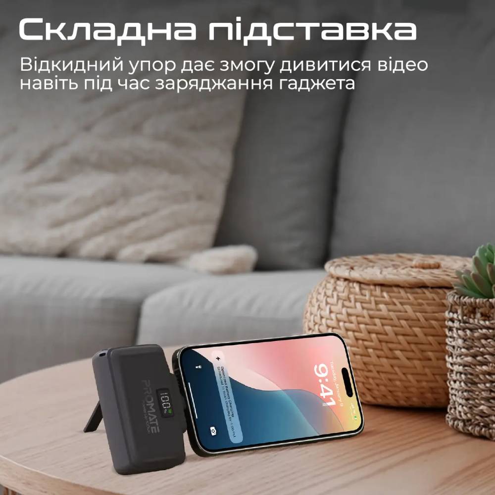 Зовнішній вигляд Powerbank PROMATE 10000mAh (powerup-10duo.black)