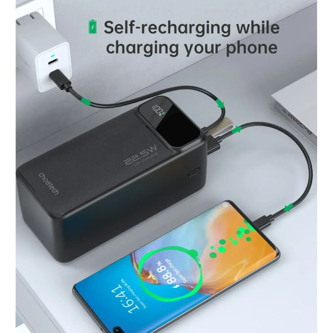 Powerbank CHOETECH PD 50000mAh 22.5W (B732) Тип акумулятора Li-Ion