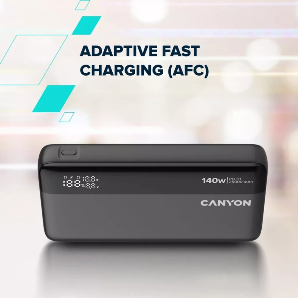 Фото 18 Powerbank CANYON OnPower 240 25000mAh Dark Grey (CNS-CPB240)