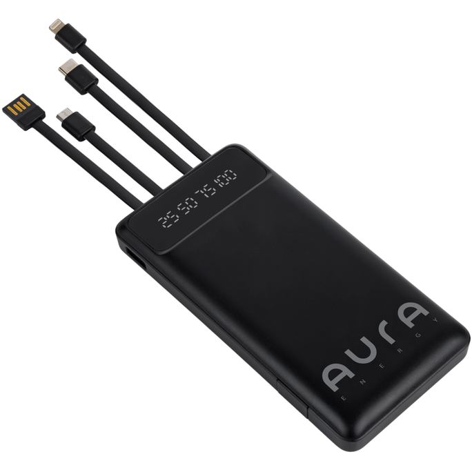 Powerbank AURA NRG10 10000 mAh 10W Black (PBANRG10B) Торгова марка AURA