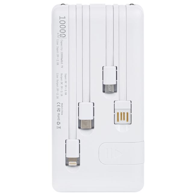 Powerbank AURA NRG10 10000 mAh 10W White (PBANRG10W) Ємність 10000