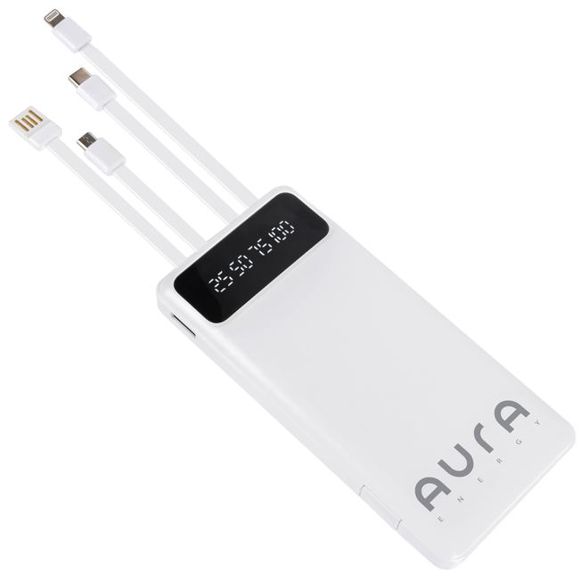 Powerbank AURA NRG10 10000 mAh 10W White (PBANRG10W) Торгова марка AURA