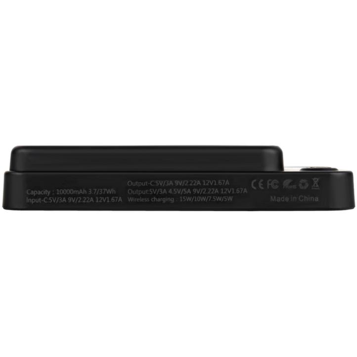 Powerbank AURA NRG10W 10000 mAh 22.5W Black (PBANRG10WB) Емкость 10000