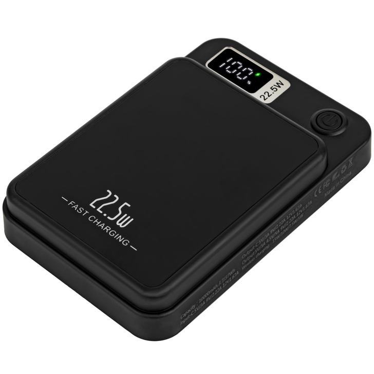 Powerbank AURA NRG10W 10000 mAh 22.5W Black (PBANRG10WB) Комплектация  Powerbank, зарядный кабель Type-C/USB
