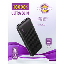 Powerbank Y-KRYPTONE N-13 10000 mAh ULTRA Slim Black (YK-N13-B)