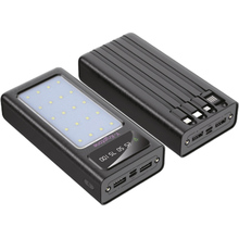 Powerbank Y-KRYPTONE N-24 LED Light 20000 mAh CABLE Black (YK-N24LC-B)