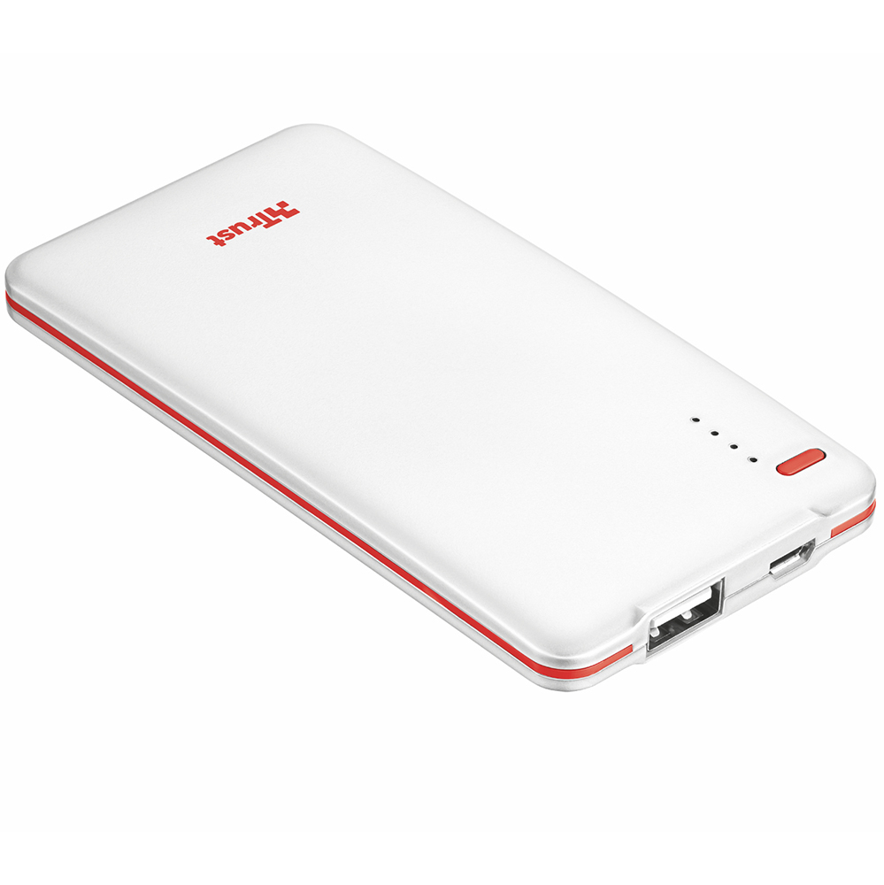 Powerbank TRUST Power bank 4000T Thin portable charger white (20907)