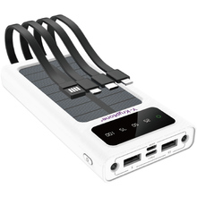 Powerbank Y-KRYPTONE S-01 SOLAR CHARGE LED Light 10000 mAh CABLE White (YK-S01SLC-WH)