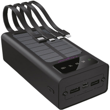 Powerbank Y-KRYPTONE S-03 SOLAR CHARGE LED Light 30000 mAh CABLE Black (YK-S03SLC-B)