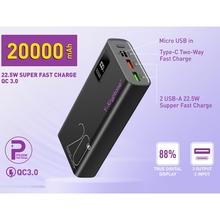 Powerbank Y-KRYPTONE GT-23 20000 mAh Black (YK-GT23-B)