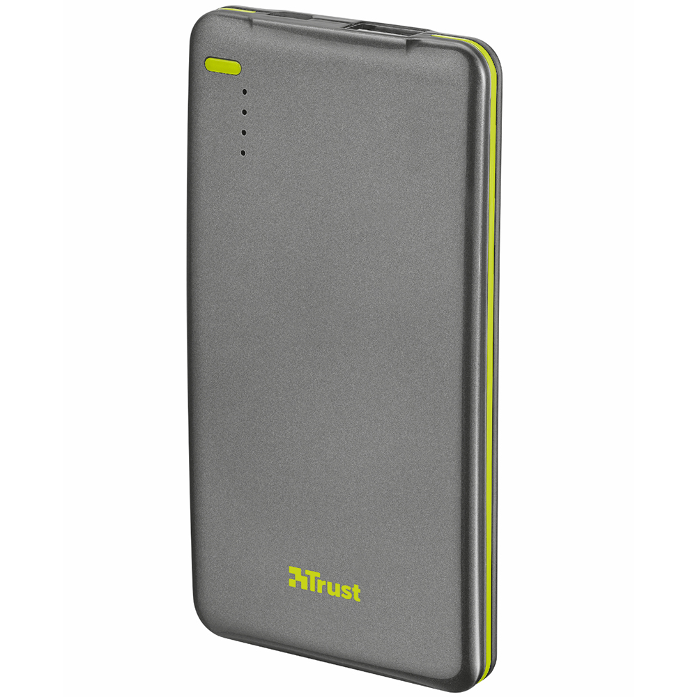 Powerbank TRUST Power bank 4000T Thin portable charger grey (20906) Входной разъем micro-USB