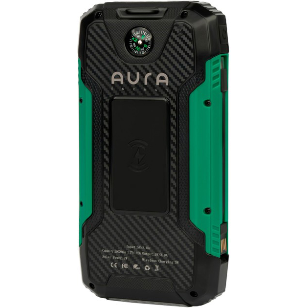Powerbank AURA NRG-30SE ARM SOLAR 30000 mAh Green (PBANRG30SEG) Powerbank AURA NRG-30SE ARM SOLAR 30000 mAh Green (PBANRG30SEG)