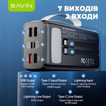 Powerbank BAVIN PC1031S 30000 mAh Black (Y-PC1031S BK)