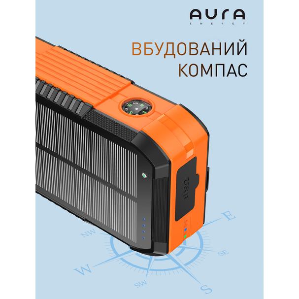 Внешний вид Powerbank AURA NRG-40SE ARM SOLAR 40000 mAh 148W Black (PBANRG40SEB)