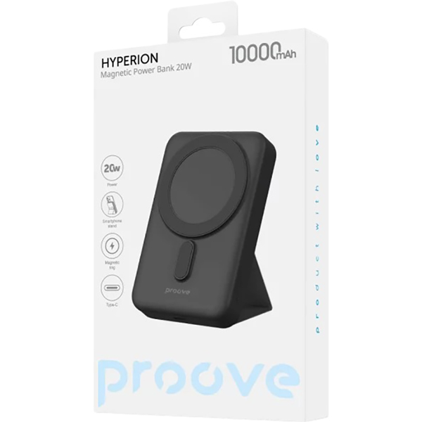Фото Powerbank PROOVE Hyperion 20W 10000 mAh 2025 Black (PBHN15020001)