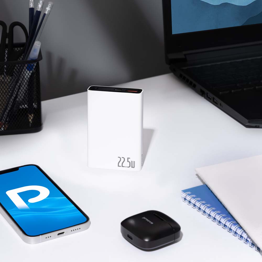 Powerbank PROOVE Hyper Flux Plus 22.5W 10000mAh White (PBF122120002) Входной разъем USB Type-C