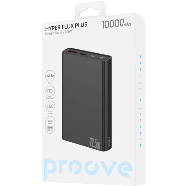Powerbank PROOVE Hyper Flux Plus 22.5W 10000 mAh Black (PBF122120001) Торговая марка Proove