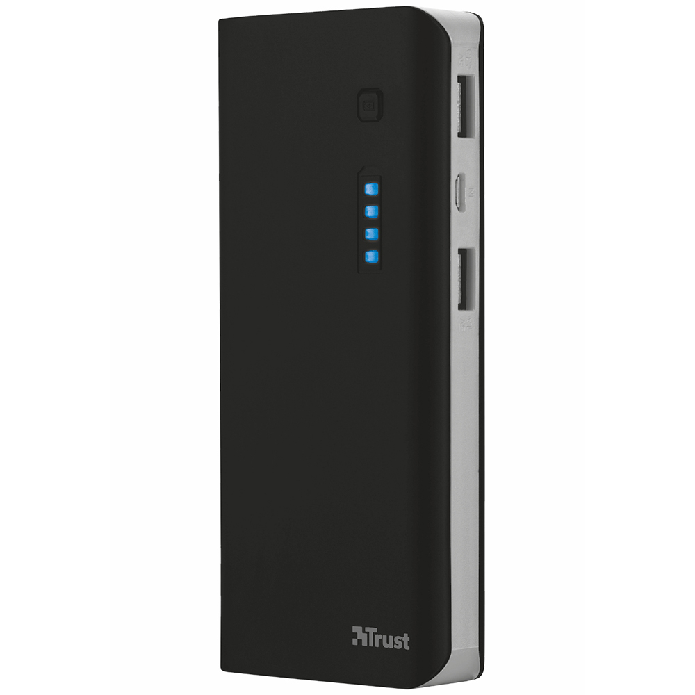 Зовнішній вигляд Powerbank TRUST Primo 10000 black (21149)