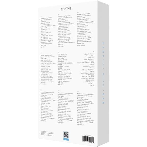 Powerbank PROOVE Illuminator 2 22.5W 20000mAh Black (PBIP20212201) Емкость 20000