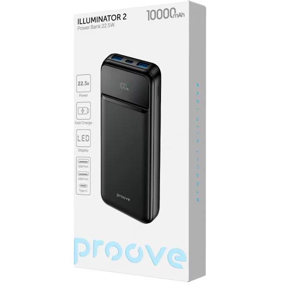 Powerbank PROOVE Illuminator 2 22.5W 10000mAh Black (PBIP10212201) Торговая марка Proove