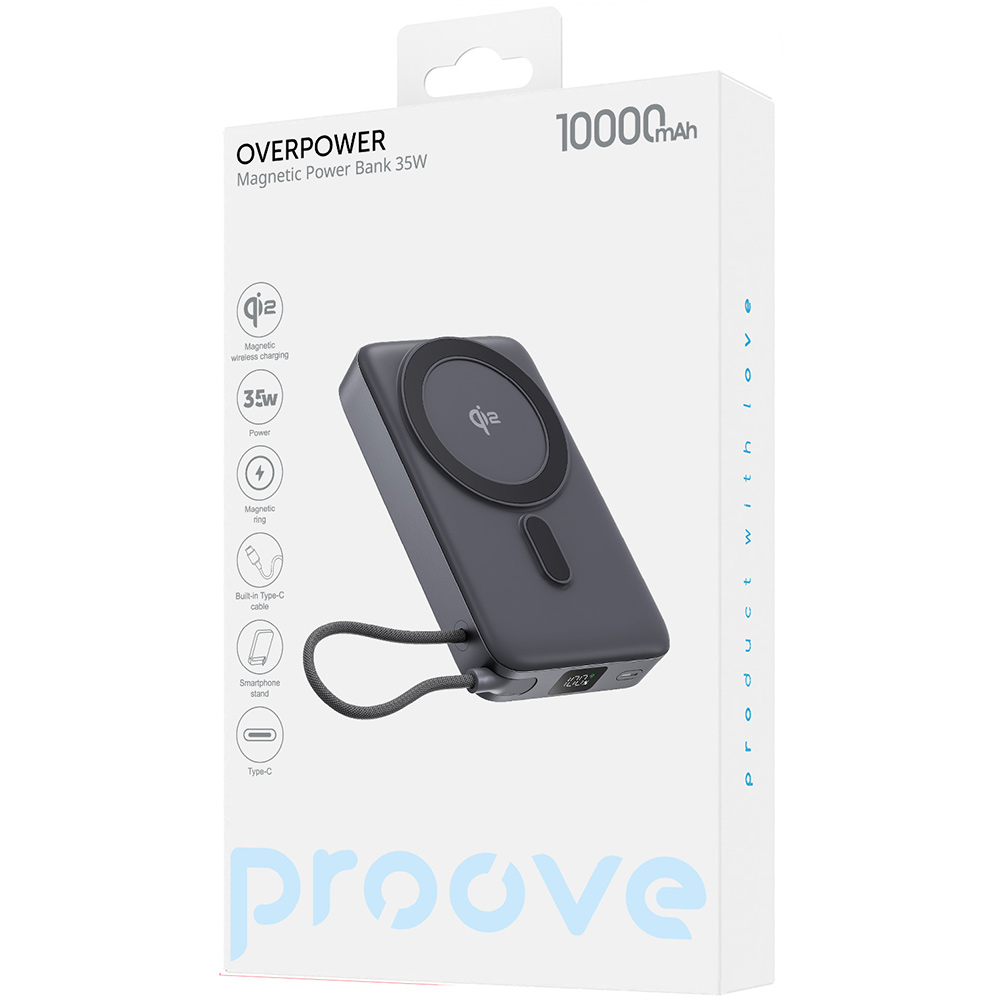 Замовити Powerbank PROOVE OverPower 10000mAh Gray (PBOP35012105)