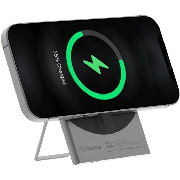Powerbank GELIUS Eclipse Magnetic Wireless Charge 15W 5000mAh (00000100079) Емкость 5000