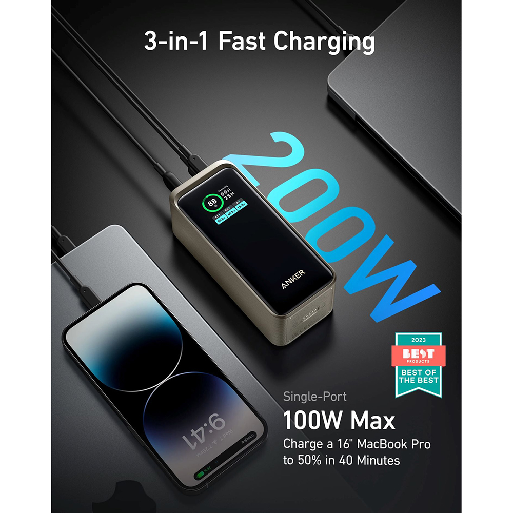 Powerbank ANKER Prime 20000 mAh 200W PD Black (A1336011) Торговая марка ANKER